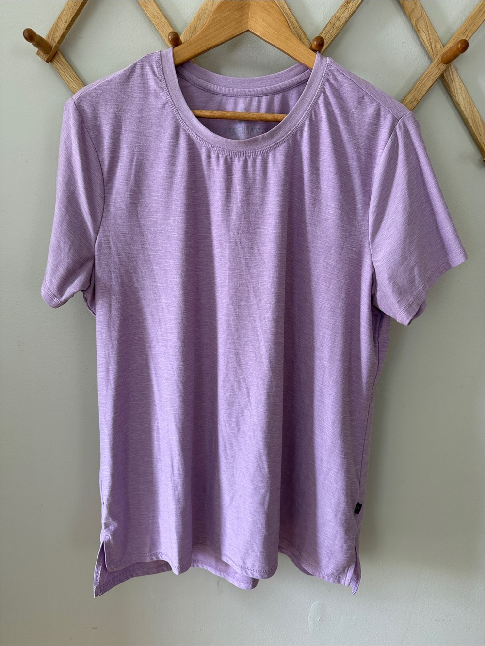 Skechers Los Angeles Lavender Heather High Low Athletic Tee Women XL